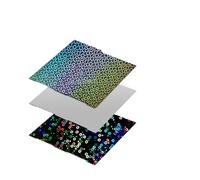 Build Plate, Plaque de construction Compatible avec Anycubic Kobra 3, feuille PEI 256x268, mise à niveau Combo Pei, accessoires en nid d'abeille,for Hotbed Build Plate(Circle Ko)