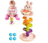 Build Stack Ball Drop - Jouet empilable de 30,5 cm - Jeu de Tour de Piste de Balle - Course éducative - Jeu éducatif - Rouleaux passionnants pour, Tout-Petits, Filles, Main et œil