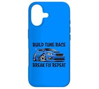 Build Tune Race Break Fix Repeat Import Car Cartoon Humour Coque pour iPhone 17