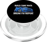Build Tune Race Break Fix Repeat Import Car Cartoon Humour PopSockets PopGrip pour MagSafe