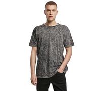 Build Your Brand Acid Washed Tee T-Shirt pour des Hommes, Darkgrey White, M