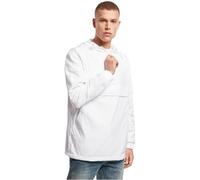 Build Your Brand Basic Pull Over Jacket Coupe-Vent, Blanc, L Homme