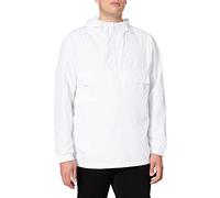 Build Your Brand Basic Pull Over Jacket Coupe-Vent, Blanc, L Homme