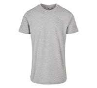 Build Your Brand Basic Round Neck T-Shirt, Heather Grey, L Homme