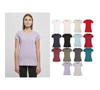 Build Your Brand Basic tee basic bb012 femme - manches courtes et col rond côte