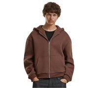 Build Your Brand By285-fluffy Zip Hoody Sweat-Shirt à Capuche, Marron Chocolat, 4XL Homme