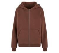 Build Your Brand By290-ladies Fluffy Zip Hoody Sweat-Shirt à Capuche, Marron Chocolat, XL Femme