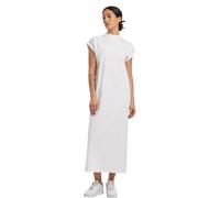 Build Your Brand By302-ladies Long Extended Shoulder Dress Robe, Blanc, M Femmes