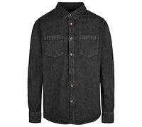 Build Your Brand Chemise en Jean, Noir délavé, XXL Homme