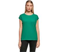 Build Your Brand Ladies Extended Shoulder Tee T-Shirt, vert sapin, M Femmes