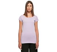 Build Your Brand Femme À Col Large pour T-Shirt, Lilas, XS EU