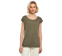 Build Your Brand Femme À Col Large pour T-Shirt, Olive, S EU