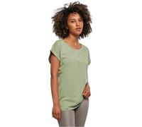 Build Your Brand Femme By021-ladies Extended Shoulder Tee T-Shirt À Épaules Dénudées pour, Salvia, M EU