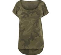 Build Your Brand Femme Ladies Camo Tee T-Shirt, Olive Camo, S EU