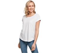 Build Your Brand Ladies Long Slub Tee T-Shirt, Blanc (White), S Femme