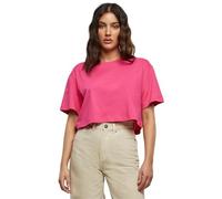 Build Your Brand Ladies Short Oversized Tee T-Shirt, Rose Hibiscus, XL Femmes