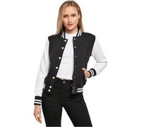 Build Your Brand Ladies Sweat College Jacket Veste Varsity, Black/White, XL Femme