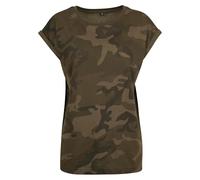 Build Your Brand Femmes Épaule Extended Camo Tee T-Shirt, Camouflage Olive