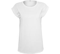 Build Your Brand Femmes T-Shirt À Épaules Élargies En Coton Personnalisable