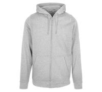 Build Your Brand Sweat à capuche zippé Basique Gris Homme XL