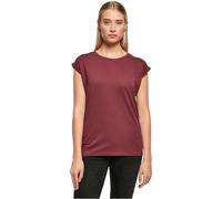 Build Your Brand Ladies Extended Shoulder Tee T-Shirt, Cerise, L Femmes