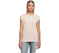 Build Your Brand Ladies Extended Shoulder Tee T-Shirt, Rose Bonbon, XS Femmes