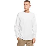 Build Your Brand Longsleeve with Cuffrib T-Shirt pour des Hommes, White, L