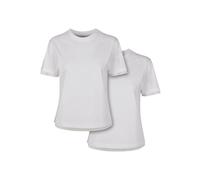 Build Your Brand Lot de 2 t-Shirts à Lacets pour Femme Blanc Taille S, Blanc., S