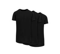 Build Your Brand Lot de 3 t-Shirts Moulants pour Homme, 100% Coton, Black2, Taille XS, noir2