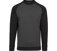 Build Your Brand Raglan Crewneck, Pull-Over pour des Hommes, cha/blk, M - BY076-00314-0046
