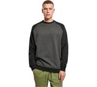 Build Your Brand Raglan Crewneck, Pull-Over pour des Hommes, cha/blk, XL - BY076-00314-0054
