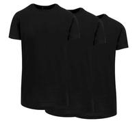 Build Your Brand Shaped Long Tee 3-Pack T-Shirt, Noir (Blk/Blk/Blk 01203), Large Homme