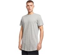 Build Your Brand Shaped Long Tee T-Shirt, Heather Grey, XS Homme