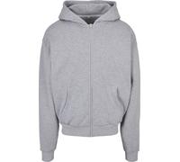 Build Your Brand - Sweat à capuche avec fermeture éclair sur toute la longueur Ultra-Lourd pour Homme RW8517 (M) (Gris chiné)