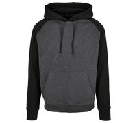 Build Your Brand Sweat à Capuche Basique Raglan Sweatshirt, Carbone/Noir, XXXXXL Homme