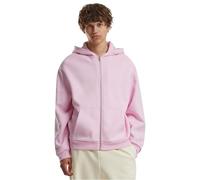 Build Your Brand Sweat à Capuche Fluffy Zip pour Homme - Décontracté - avec Fermeture éclair sur Toute la Longueur - Coupe Droite - Tailles XS à 5XL, Rose Doux, XS