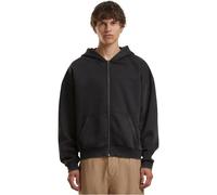 Build Your Brand Sweat à Capuche Vintage pour Homme avec Fermeture éclair, Tailles S à 5XL, Noir, 4XL