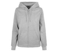 Build Your Brand Sweat à Capuche zippé Basique pour Femme Sweatshirt, Gris