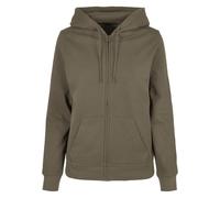 Build Your Brand Sweat à Capuche zippé Basique pour Femme Sweatshirt, Olive