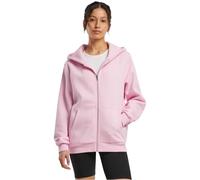 Build Your Brand Sweat à Capuche zippé Fluffy pour Femme, Veste à Capuche Confortable, Coupe décontractée, Basique pour Le Quotidien et Les Loisirs, Rose Doux, 5XL