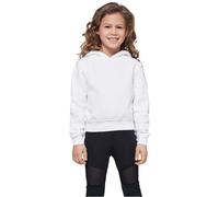 Build Your Brand Girls Cropped Sweat Hoody Capuche, Blanc, 146/152 cm Garçon