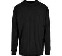 Build Your Brand - Sweat-shirt "Organic", manches à côtes pour homme RW8174 (3XL) (Noir)