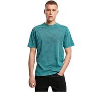 Build Your Brand T-Shirt Acid délavé pour Homme - Disponible dans de Nombreuses Couleurs - Tailles S à 5XL, Teal Black., XXXXL