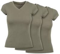 Build Your Brand T-Shirt Basique Femme 3-Pack Personnalisable Jersey Basique