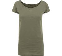 Build Your Brand T-Shirt Femme Col Large Personnalisable En Coton Jersey