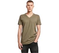 Build Your Brand T-Shirt léger à col en V pour Homme, Olive, 5XL