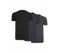 Build Your Brand T- Shirt Round Neck 3-Pack, Multicolore (Blk/NVY/Char 02240), X-Small (Lot de 3) Homme