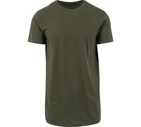 Build Your Brand Tee Long Forme Homme BY028 -Short Sleeve basic Cotton simple T-