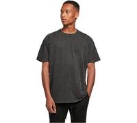 Build Your Brand Thé surdimensionné Acid Washed Heavy Oversized T-Shirt, Noir, XL Homme