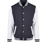 Build Your Brand - Veste "Basic College" pour homme RW8000 (XS) (Bleu marine/Blanc)